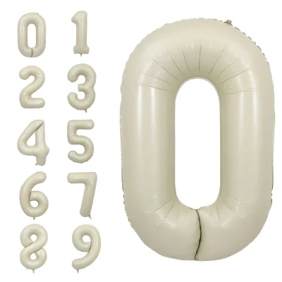 Tölustafablöðrur Beige 86cm