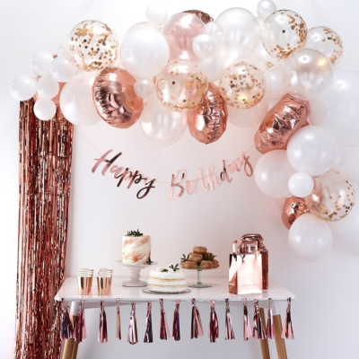 Blöðrulengja Rose Gold 70 Blöðrur