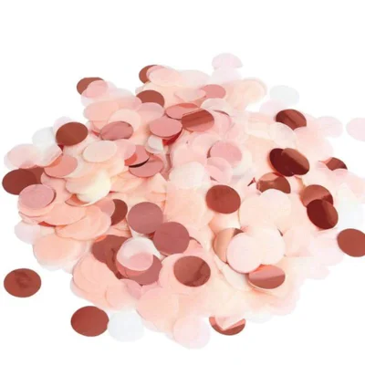 Confetti Rose Gold og Ferskjulitað