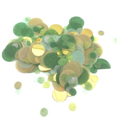 Confetti Grænt og Gyllt