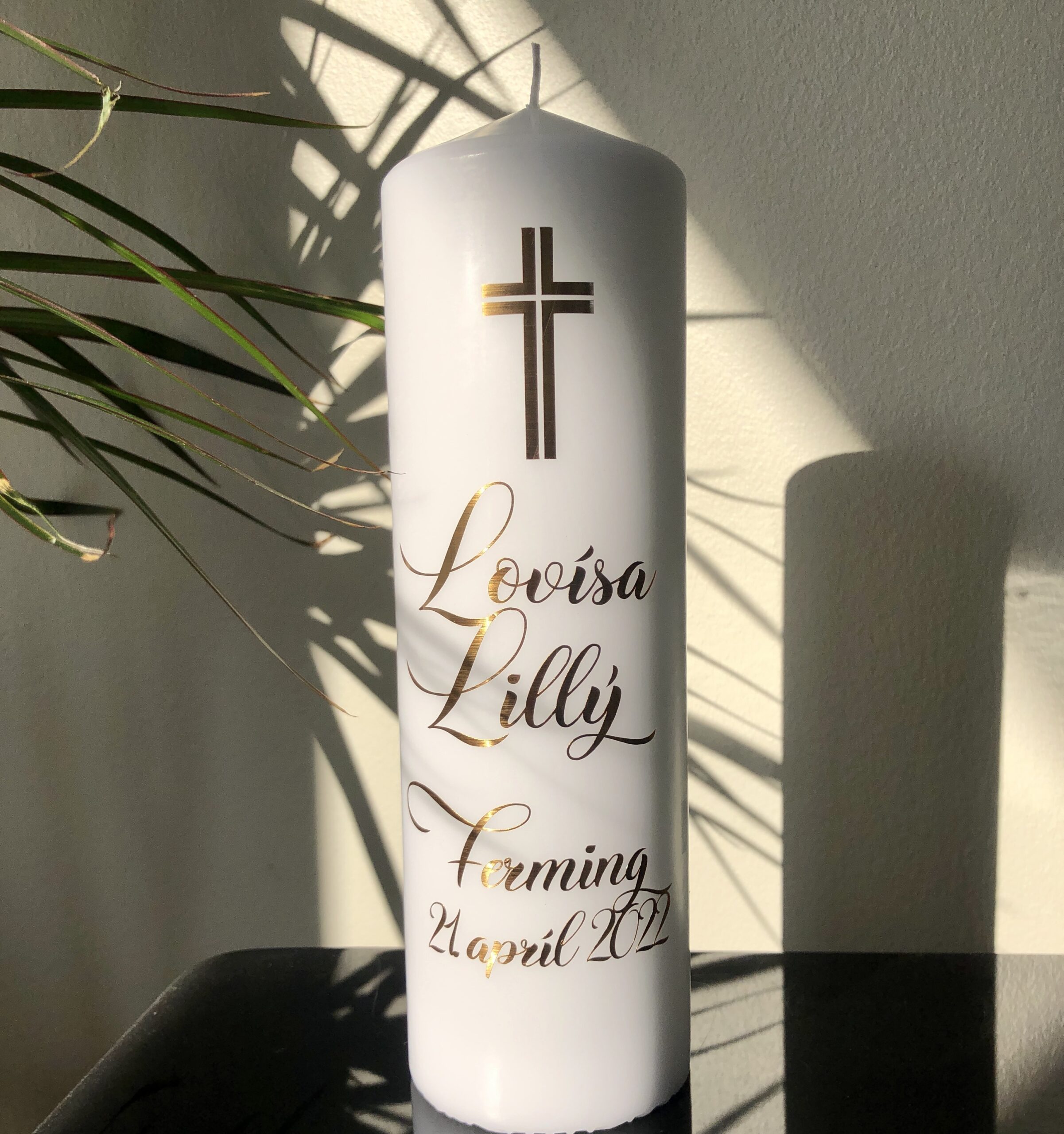 Skírnarkerti Sérmerkt Kerti með Áletrun - Image 2
