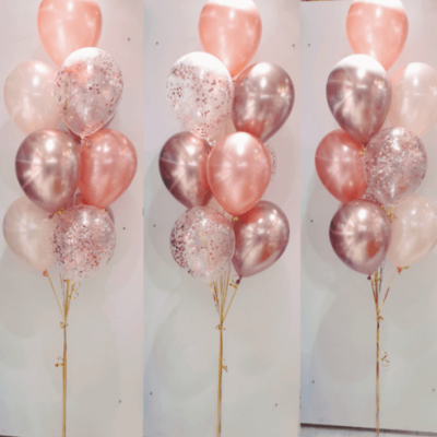 Blöðruvöndur Rose Gold 8stk