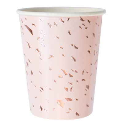 Glös Fölbleik og Rose Gold 8stk