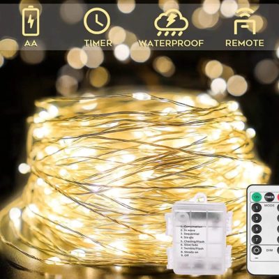 Ljósasería LED Stillanlegt blikk með Fjarstýringu 5m