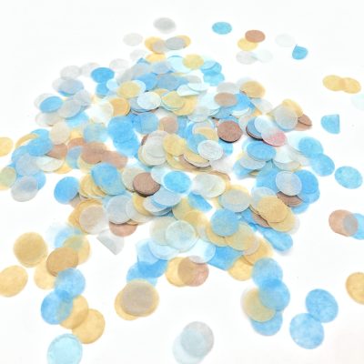 Confetti Blátt og Brúnt