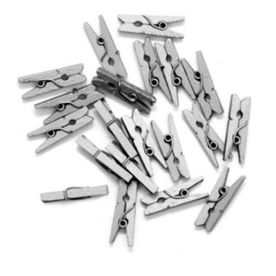 Klemmur Silfur Mini 24stk