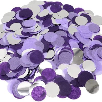 Borðskraut Confetti Fjólublátt
