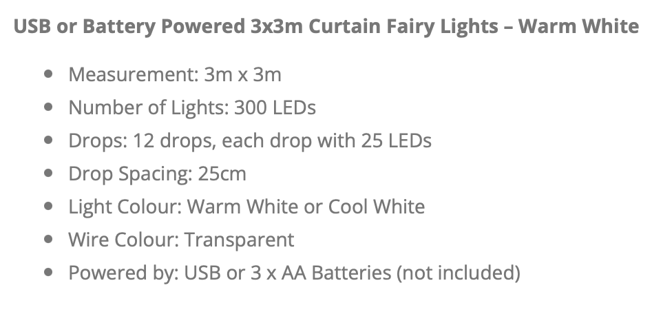 Ljósa Gardýna 3x3m 300led ljós - Image 3