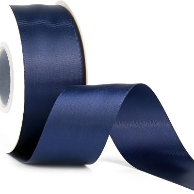 Satínborði Navy Metravara 4cm
