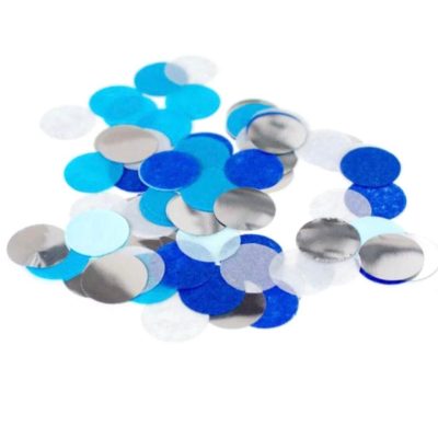 Confetti Blátt og Silfur