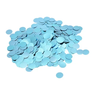 Ljósblátt Metallic Confetti