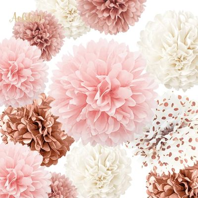 Pappadúskar Pom pom Rose Pink  9stk