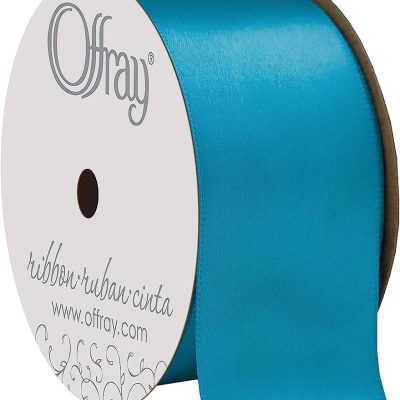 Satínborði Teal Metravara 4cm