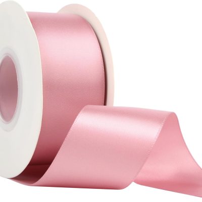 Satínborði Ljósbleikur Metravara 4-5cm Skírnarslaufa