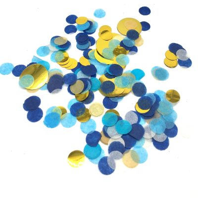 Confetti Blátt og Gyllt