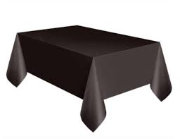 Borðdúkur Svartur Plastdúkur 137 x 275cm