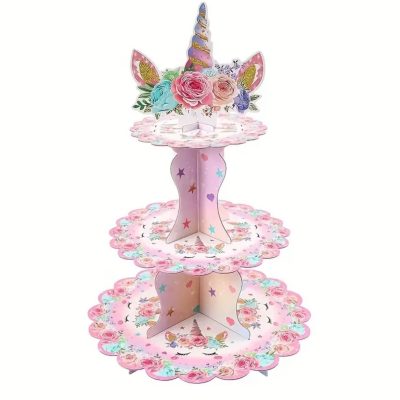 Unicorn Kökustandur Einhyrningar  3 hæðir