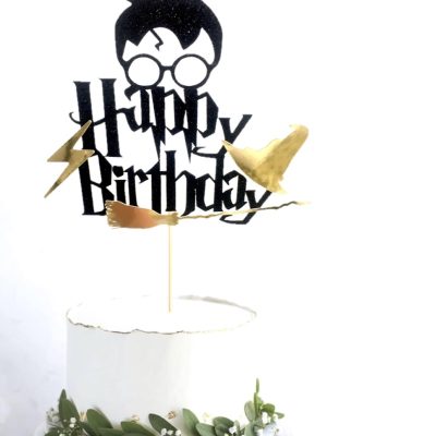 Harry Potter Kökuskilti Happy Birthday