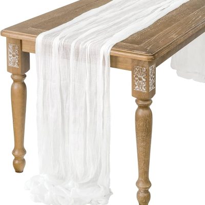 Borðrenningur Hvítur Cheesecloth