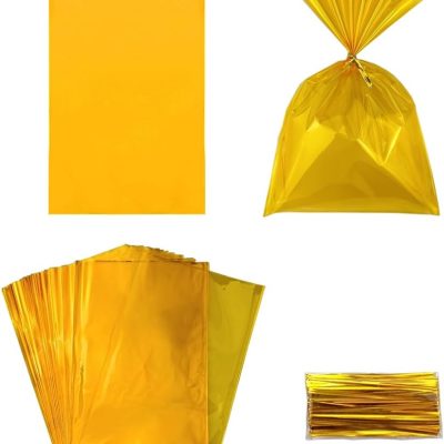 Nammipokar Gjafapokar Plast Gull 25stk