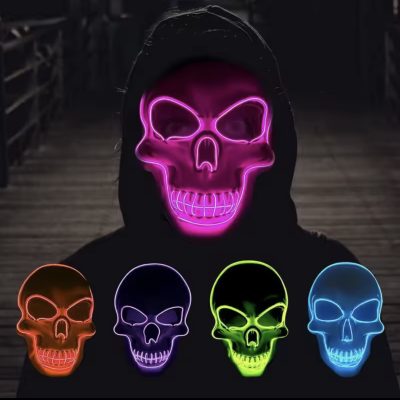 Ljósagríma Hauskúpa Led Gríma með Ljósum