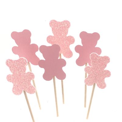Bangsar Ljósbleikir Kökutoppar 7stk