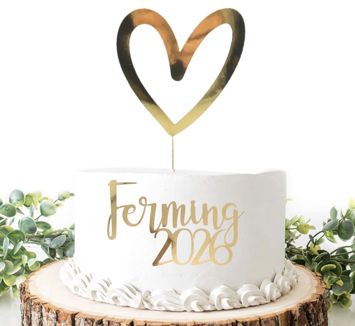 Skilti framan á köku Ferming 2026
