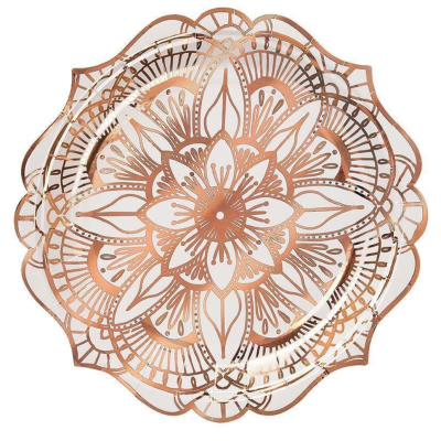 Pappadiskar Rose Gold Mandala 8stk
